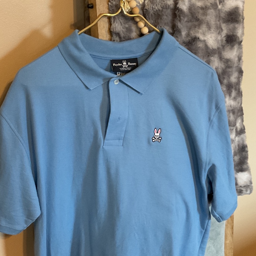 Psycho Bunny Light Blue Polo Shirt for Men